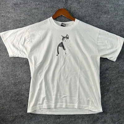 Vintage Cat T Shirt Men’s Large Single Stitch Made In USA - Image 1 of 4