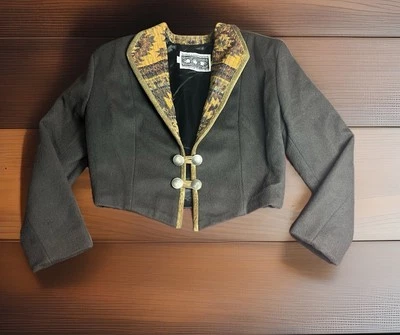 Native Components wool & Leather, jacket. Women’s Sz-(M)  handmade in America - Image 1 of 4