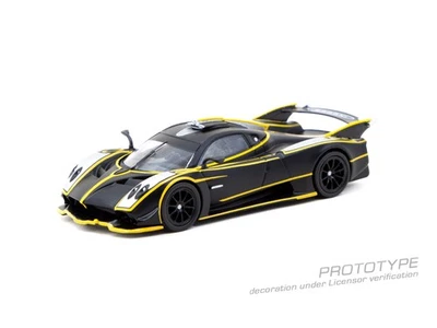 Tarmac Works 1/64 Pagani Huayra R Matt Black / Silver Model Car - Photo 1/4