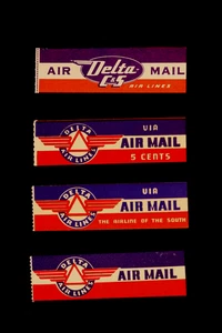 JUEGO DE 4 SELLOS DE CORREO AÉREO DELTA AIRLINES MNH - Imagen 1 de 2