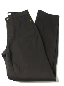 MARKS & SPENCER JEANS 10 CORTOS Rectos Elásticos Tiro Alto GEMAS Marrón Pasas - Imagen 1 de 16