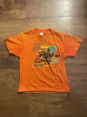 Camiseta Gravelrama 1980 Vintage 4 Ruedas Juvenil Talla Pequeña 6-8 Hecha en EE. UU. Foto 1 de 4