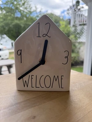 RAE DUNN 'WELCOME' ceramic clock - Image 1 of 4