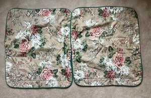Laura Ashley Floral Rose Daisy Beige Streifen 2 Kissenbezüge - Bild 1 von 7
