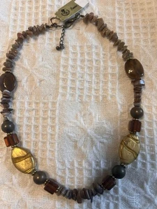 Premier Designs Necklace Spice It Up Glass Mixed Media Beads Earth Tones (JB5) - Picture 1 of 5