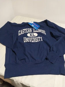 Vintage 90s Champion Reverse Weave Eastern ILLINOIS EIU Sweatshirt. XL. New - Picture 1 of 7