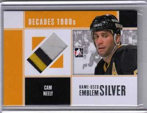 CAM NEELY 10/11 ITG Decades Game-Used Emblem Patch SILVER #/3 M-15 Boston Bruins - Bild 1 von 1