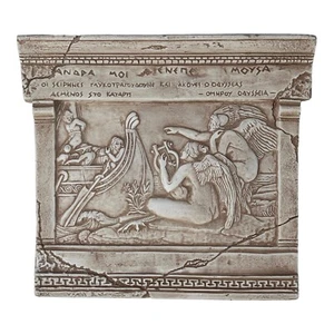 Sirens of Homer’s Odyssey – Terracotta Greek Mythology Wall Plaque 9 in - Picture 1 of 3