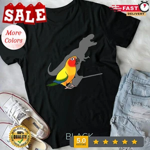 Cute Screaming Parrot Birb Memes Funny T-Rex Sun Conure T-Shirt Unisex T-shirt - Picture 1 of 20