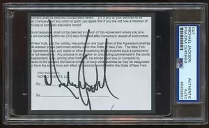 Michael Jackson signed autograph 3x5 Cut Thriller / Bad / Beat It PSA Slabbed - Picture 1 of 1