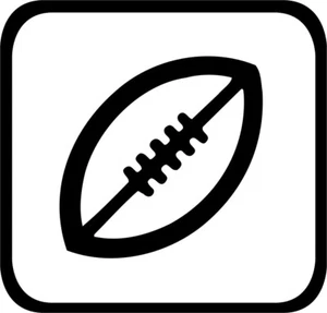 Football Symbol 1 Color Window Wall Vinyl Decal Sticker Printed - Picture 1 of 5