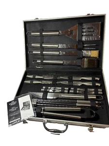 Sharper Image 22 Piece Stainless Steel Grill Set BBQ Utensil Steak Knife Kit - Picture 1 of 6