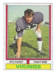 1974 TOPPS FOOTBALL STU VOIGT RC #351 MINNESOTA VIKINGS LOW GRADE - Picture 1 of 2