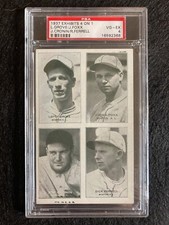 1937 Exhibits 4 On 1 L.Grove/Jimmy Foxx J.Cronn/R.Ferrell Boston Americans PSA 4