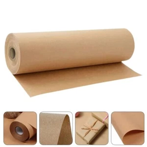 Brown Kraft Paper Roll Thick Gift Wrapping Paper Art Craft Painting - Picture 1 of 16