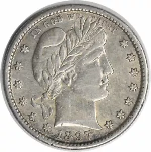 1897-S Barber Silver Quarter Choice AU Uncertified #1159 - Bild 1 von 2