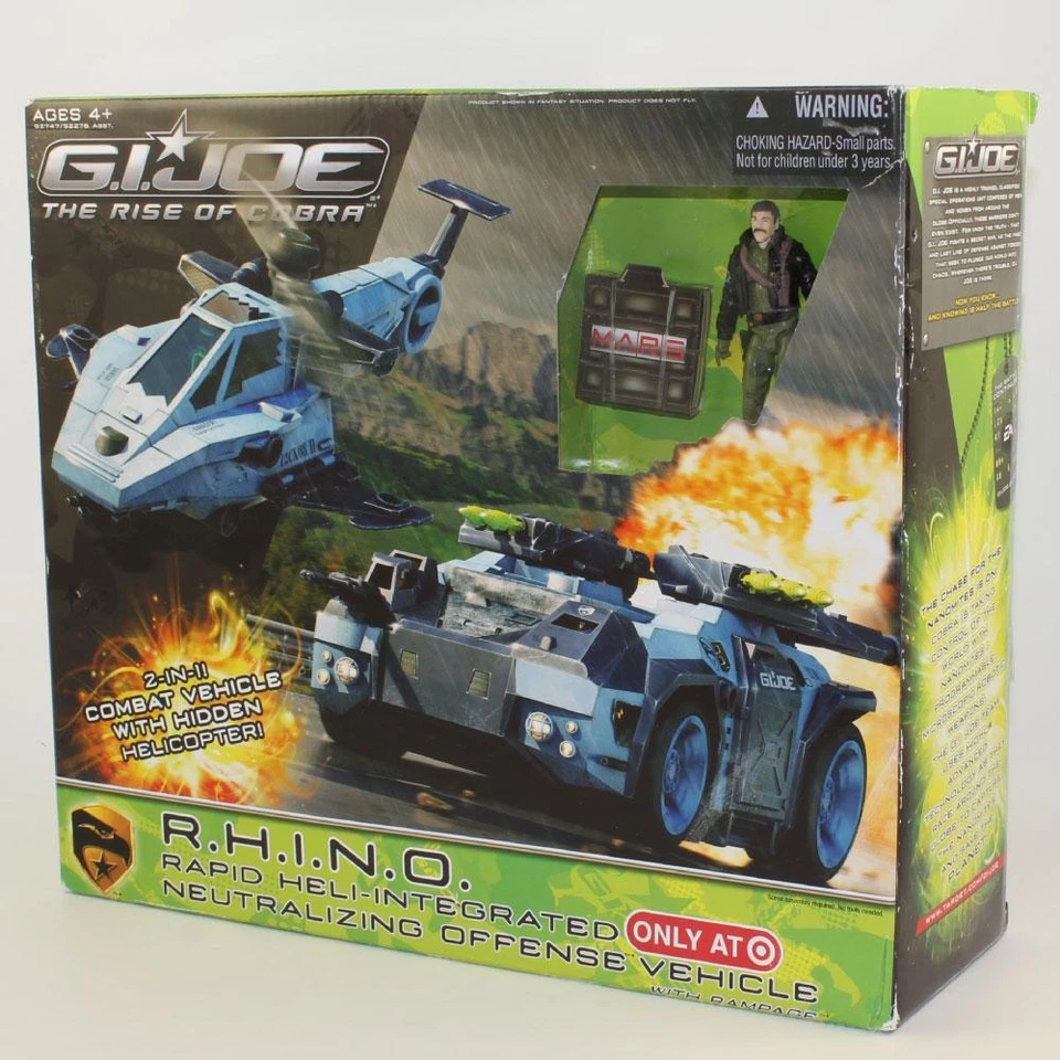Gi Joe Rhino Rise of Cobra Action Figure Vehicle 25th Roc POC MISB 2009