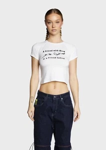 Omighty “A Friend With Weed Is A Friend Indeed” Baby Doll Tee T-Shirt in XS NEW! - Picture 1 of 8