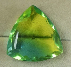 58.40 Karat Zweifarbig Turmalin 29 X 29 MM Trillion Cut Edelstein Zertifiziert - Bild 1 von 10