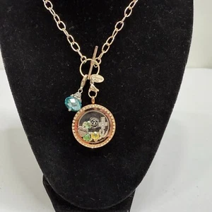 Origami Owl Floating Charm Keepsake Pendant Necklace Love Family 20" Cable Chain - Picture 1 of 14