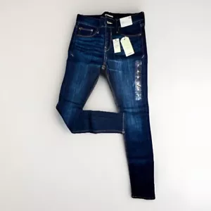 Express Women’s Mid Rise Legging Jean. Stretch. Dark Wash. 2 Short - Picture 1 of 8