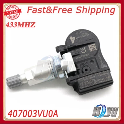 TPMS Tire Pressure Monitor Sensor 407003VU0A 433MHz For NISSAN ROGUE 2014-2017 - Image 1 of 4