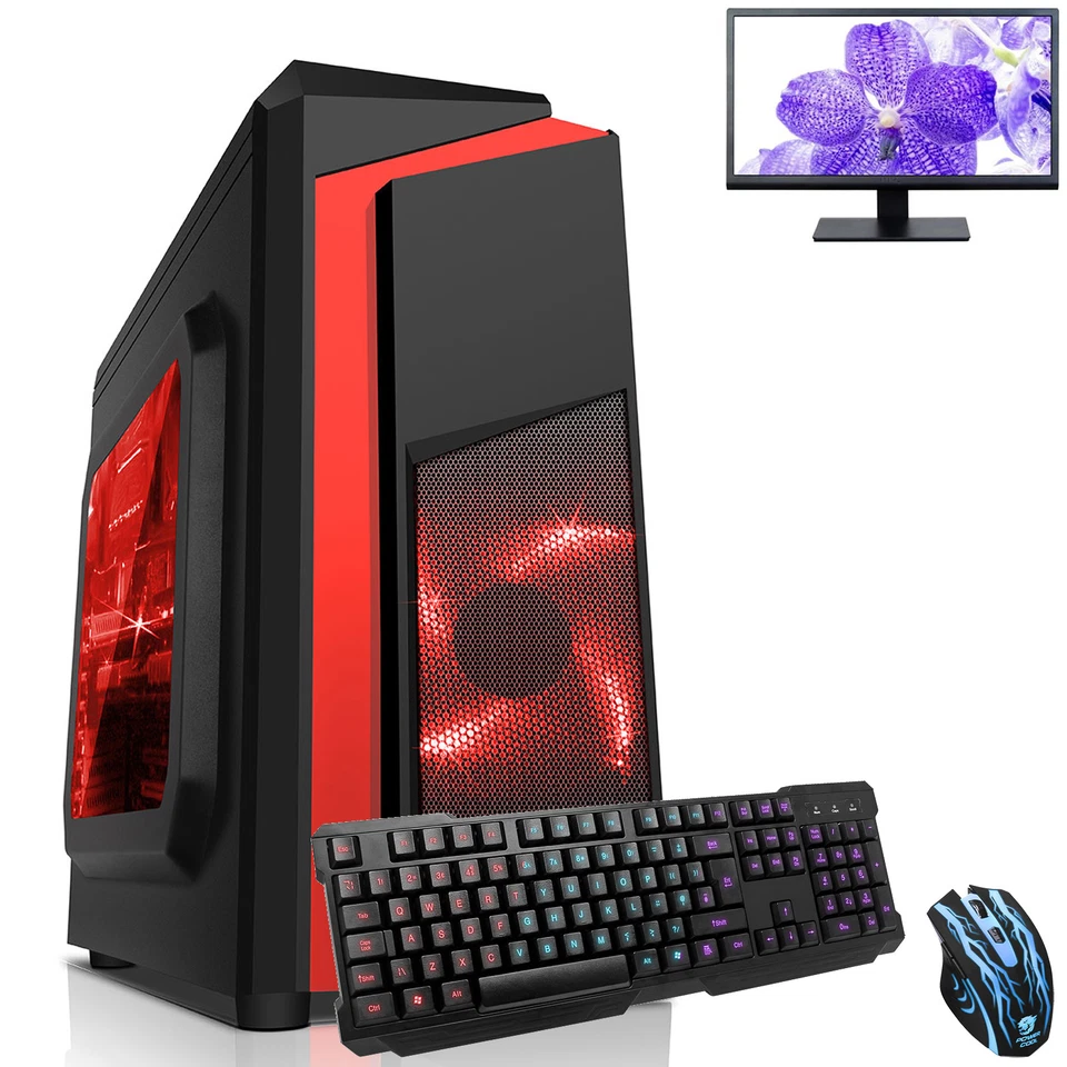 Customize Mega Fast AMD Home Gaming Computer Bundle 16GB DDR4 WiFi Desktop PC FR