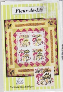Patrón de edredón con apliques FLEUR-DE-LIS de Melinda Bula Designs - Imagen 1 de 2