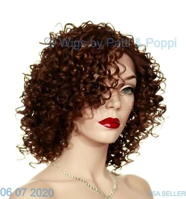 Lace Front Curly Medium Red Wig Color P4.27.30 Sexy Hot Style USA Seller 1405 Foto 1 de 4