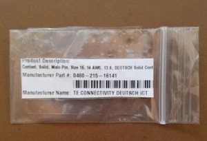 Deutsch Stiftklemmen 0460-215-16141 Größe 16 vernickelt Stecker 14-18 GA - Bild 1 von 9