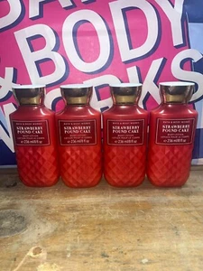4 Bath & Body Works STRAWBERRY POUND CAKE Body Lotion 8 oz Poundcake - Picture 1 of 1