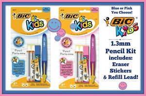 BIC Kids Pack 1.3mm Pencil & Eraser Plus Stickers & Refill Lead Back to School