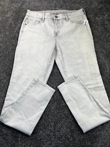 Old Navy Rockstar Size 8 Jeans Womens Regular Skinny Leg Mid Rise Denim Gray - Picture 1 of 10