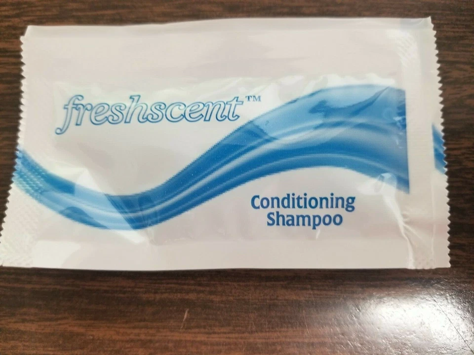 (501) PAQUETES DE CHAMPÚ ACONDICIONADOR PARA CABELLO FRESCO 0,34 OZ HOTEL/HECHO EN EE. UU. Foto 1 de 2