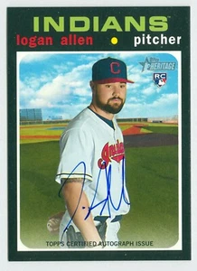 2020 Topps Heritage Real One Auto ROA-LA Logan Allen Indians RC - Picture 1 of 1