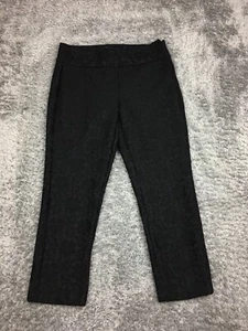 Elle Cropped Dress Pants Womens Size 8 Black Design - Picture 1 of 11