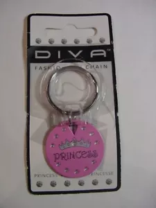 NEW - DIVA FASHION KEYCHAIN - KEY RING KEY HOLDER - PRINCESS - Picture 1 of 1