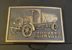 Hebilla de cinturón de bronce para camiones clásicos Kenworth 1925 con licencia vintage coleccionable - Imagen 1 de 4