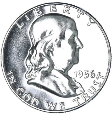 1956 Type 2 Silver Proof Franklin Half Dollar Cover