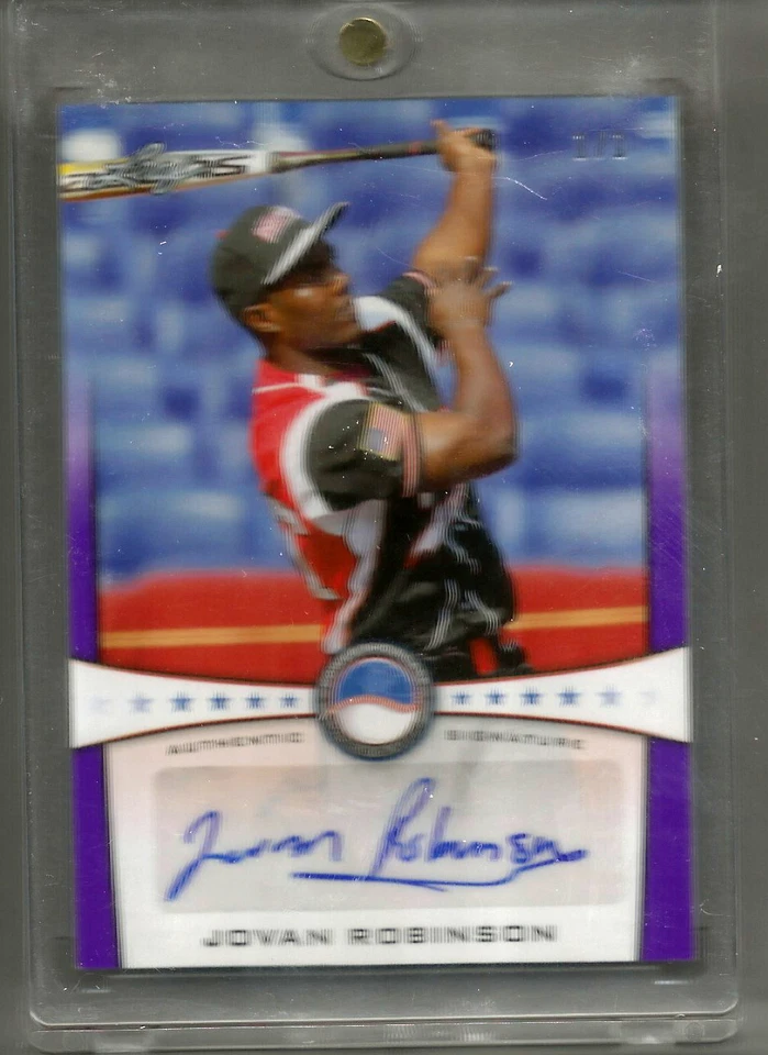 2013 Leaf Power Showcase JOVAN ROBINSON 1/1 Auto Autograph  - Image 1 of 1