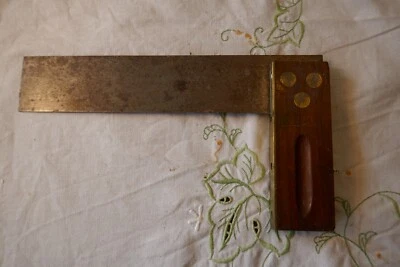 Marples Hardwood, Brass & Steel Square 9 x 5 inch - Unrestored - Image 1 of 4