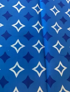 2 NEW Blue Assorted Geometric Shapes Print Fabric Fat Quarters 18” x 21” - Picture 1 of 1