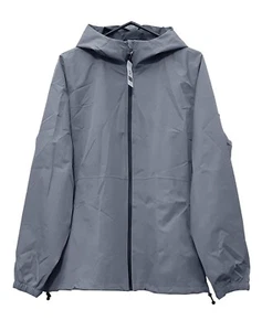 32 Cool Men's:L Womens:XL Unisex Waterproof UPF 50+ Hooded Wind Rain Jacket Gray - Picture 1 of 19