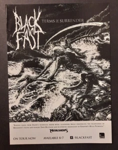BLACK FAST "Terms of Surrender" death thrash ~ Magazine Print/Promo Ad 2015 - Picture 1 of 1