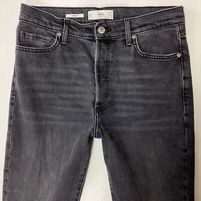 Ladies MANGO MNG GISELE SLIM HIGH RISE Grey Jeans Size 12 W30 L29 (406C) - Image 1 of 4