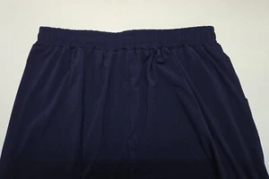 New~Sz XL~Navy Blue Stretch Rayon Wide Leg Capris/Gauchos with Pockets - Picture 1 of 3