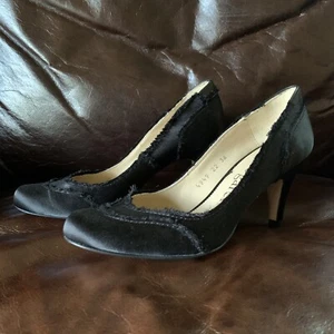 Pedro Garcia black satin round toe pumps 36 - Picture 1 of 6
