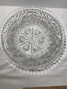 Vintage Clear Glass Fruit Salad Bowl 10 1/2”. No Chips Or Cracks. - Picture 1 of 4