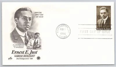 First Day Cover Scott's #3058 Ernest E. Just Washington 1996 - Image 1 of 2