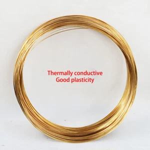 Solid Brass Round Wire (Bare Wire) 0.3mm~5mm Beaded Wire Crafts Wire & Cable - Picture 1 of 15